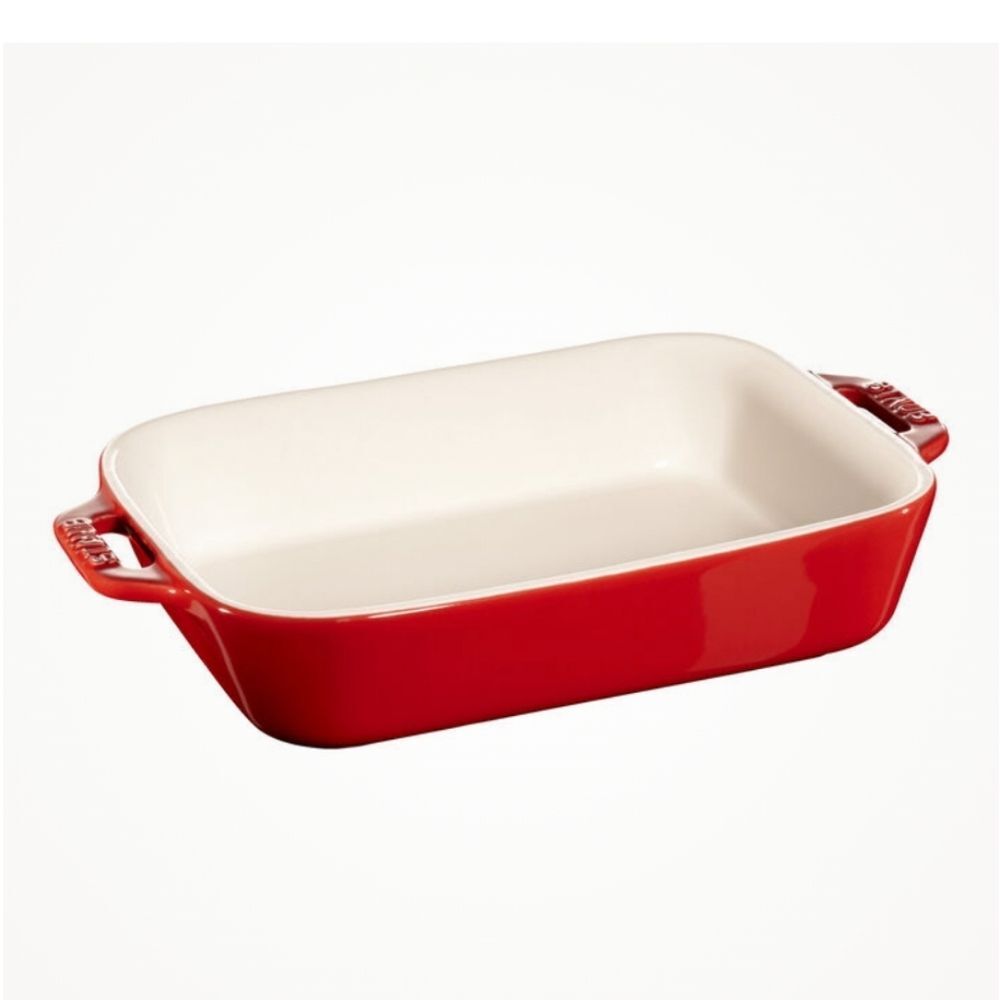 Staub 2.25QT Rectangular Ceramic Baking Dish- Cherry
